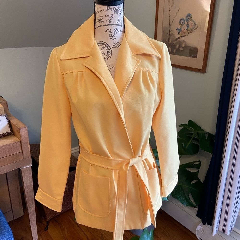 Vintage Bronson of California Belted Jacket Yellow 13-14